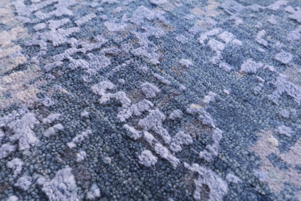 Wool and Silk Abstract Handmade Rug 7' 11" X 10' 1" Q11609