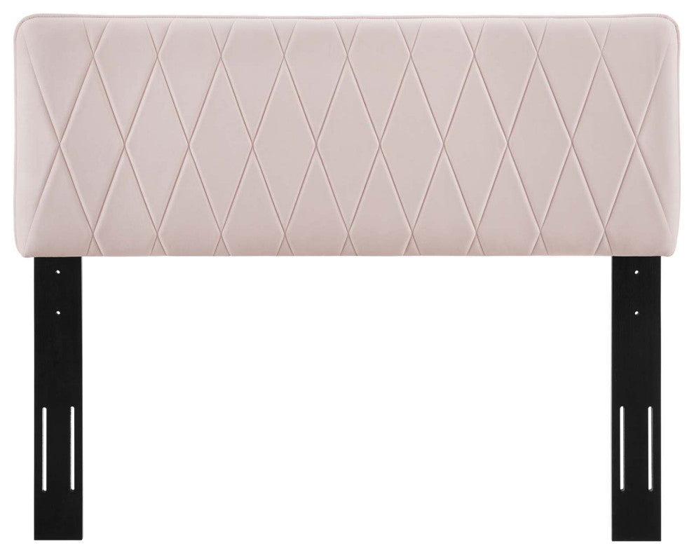 Headboard, King Size, Velvet, Pink, Modern Contemporary, Bedroom Master Suite