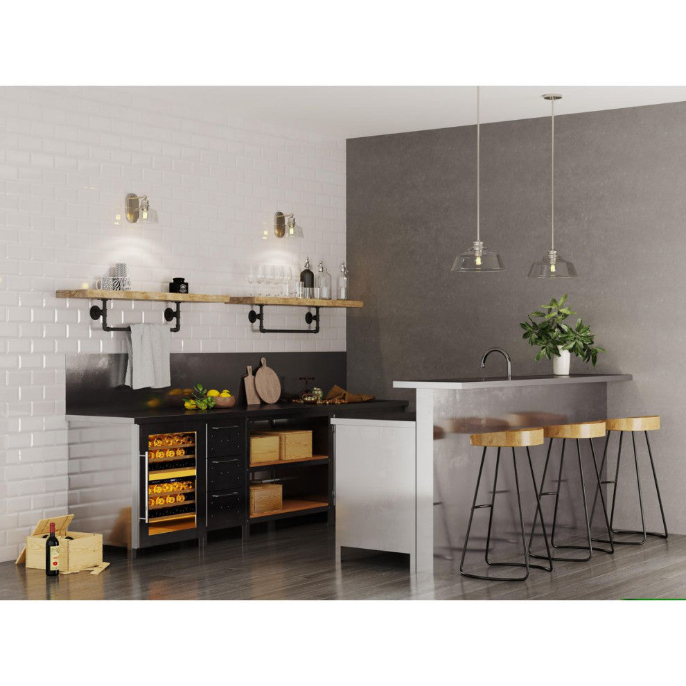 Singleton 1-Light 7.62" Brushed Nickel Vanity Light With Clear Glass Shade