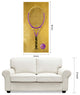 "Versace Vibes Racquet" Frameless Floating Tempered Glass Panel Graphic Wall Art