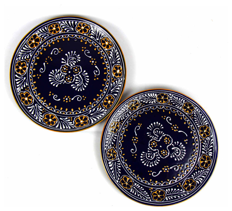 Encantada Handmade Dinner Plates, Set of 2, Blue