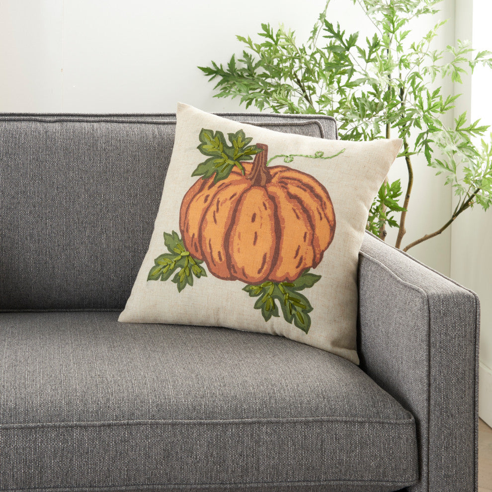 Mina Victory L9303 Throw Pillow, Natural, 18"X18"