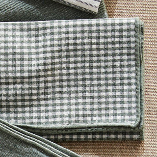 Green Napkin Sets, Checker