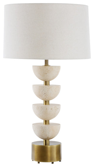 Uttermost Hemisphere Travertine Table Lamp