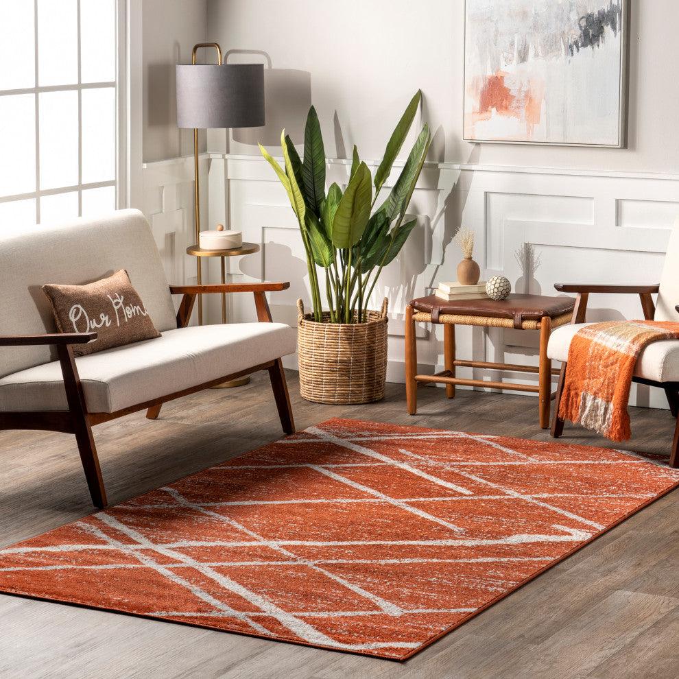Nuloom Thigpen Contemporary Area Rug, Dark Orange 4'x6'