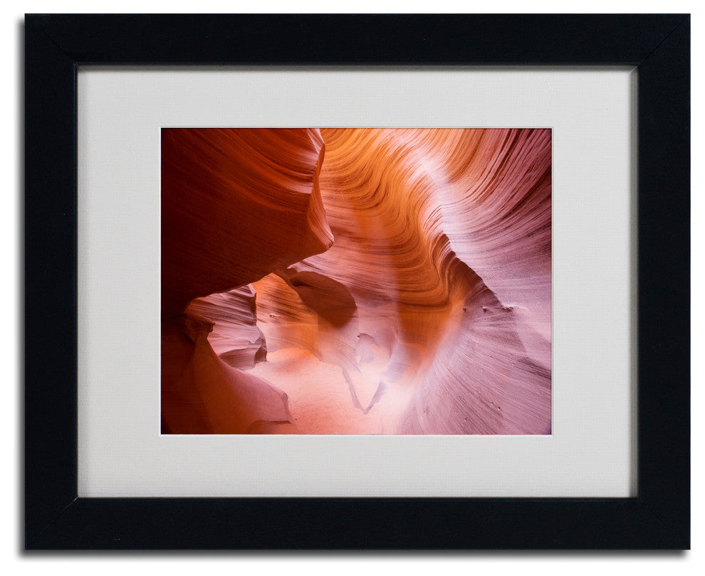 'Spiral III' Matted Framed Canvas Art by Moises Levy