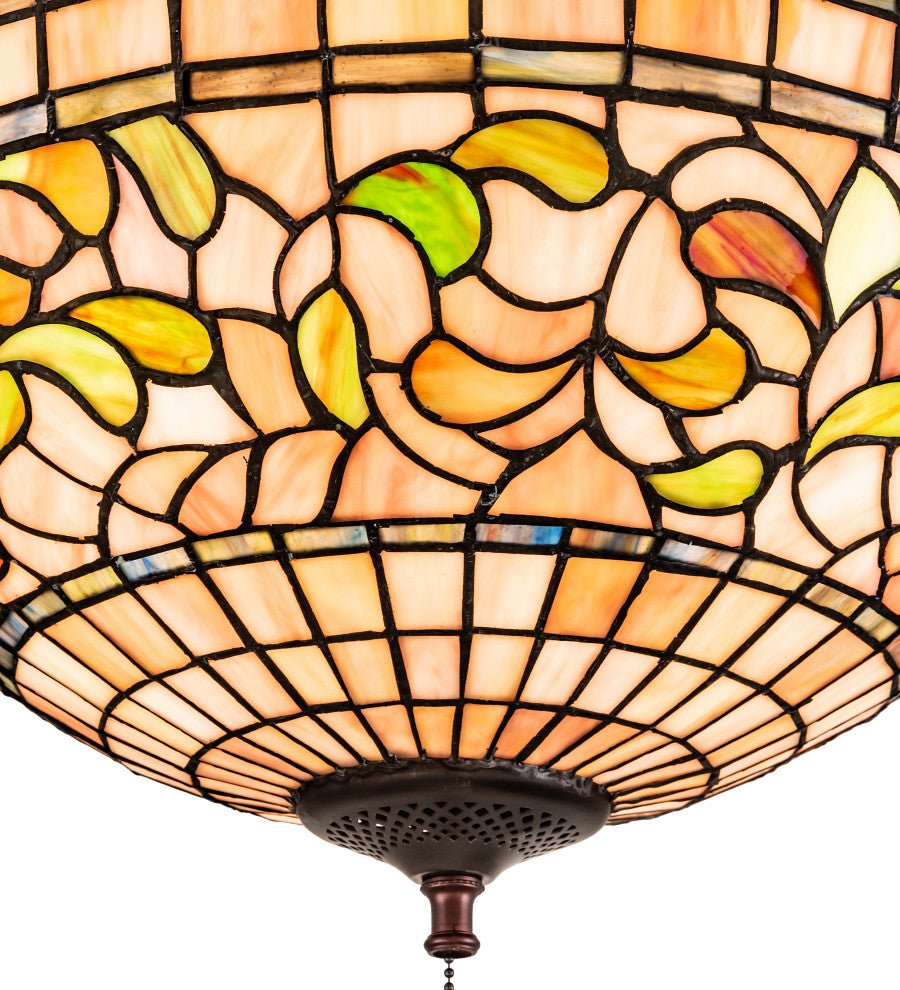 16 Wide Tiffany Turning Leaf Flushmount