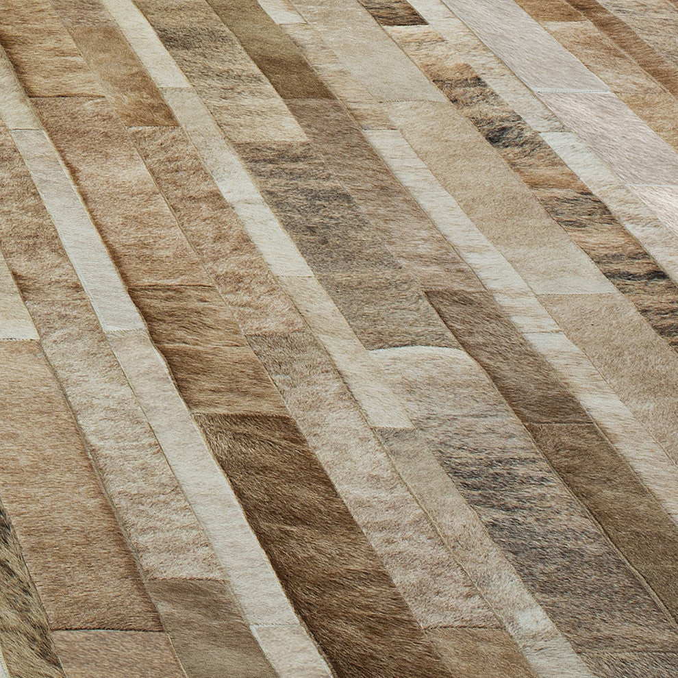 Cowhide Patchwork Rug, Kronos, Morph, 9'x12'