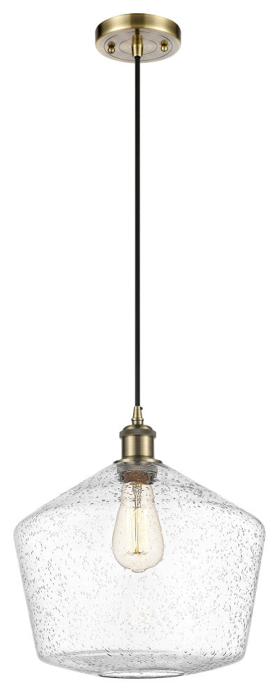 Innovations 516-1P-AB-G654-12-LED 1-Light Mini Pendant, Antique Brass