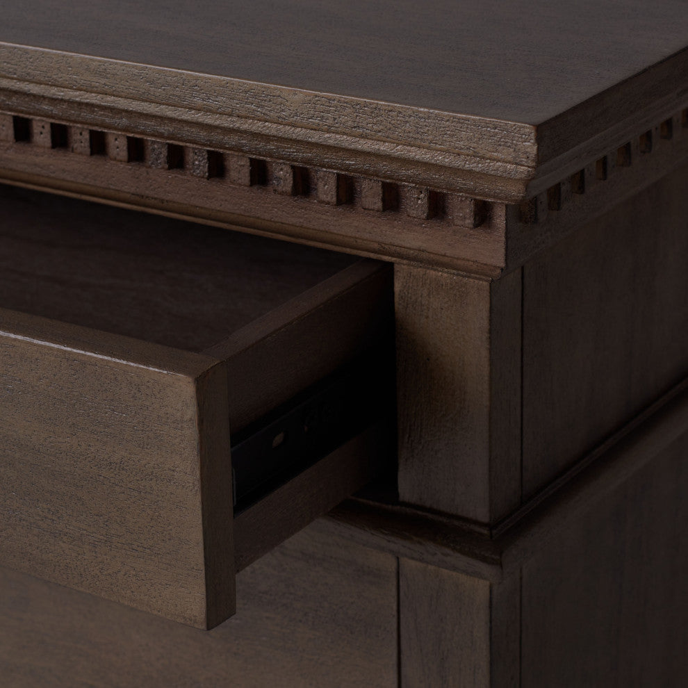 Safavieh Couture Allisyn 3 Drawer Wood Nightstand, Light Brown