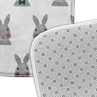 34" x 21" Bunny Fluffle Bathmat, Ocean Abyss Green