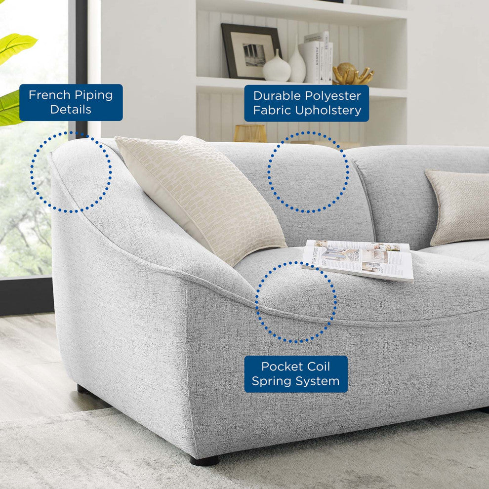 Comprise 2-Piece Loveseat Light Gray