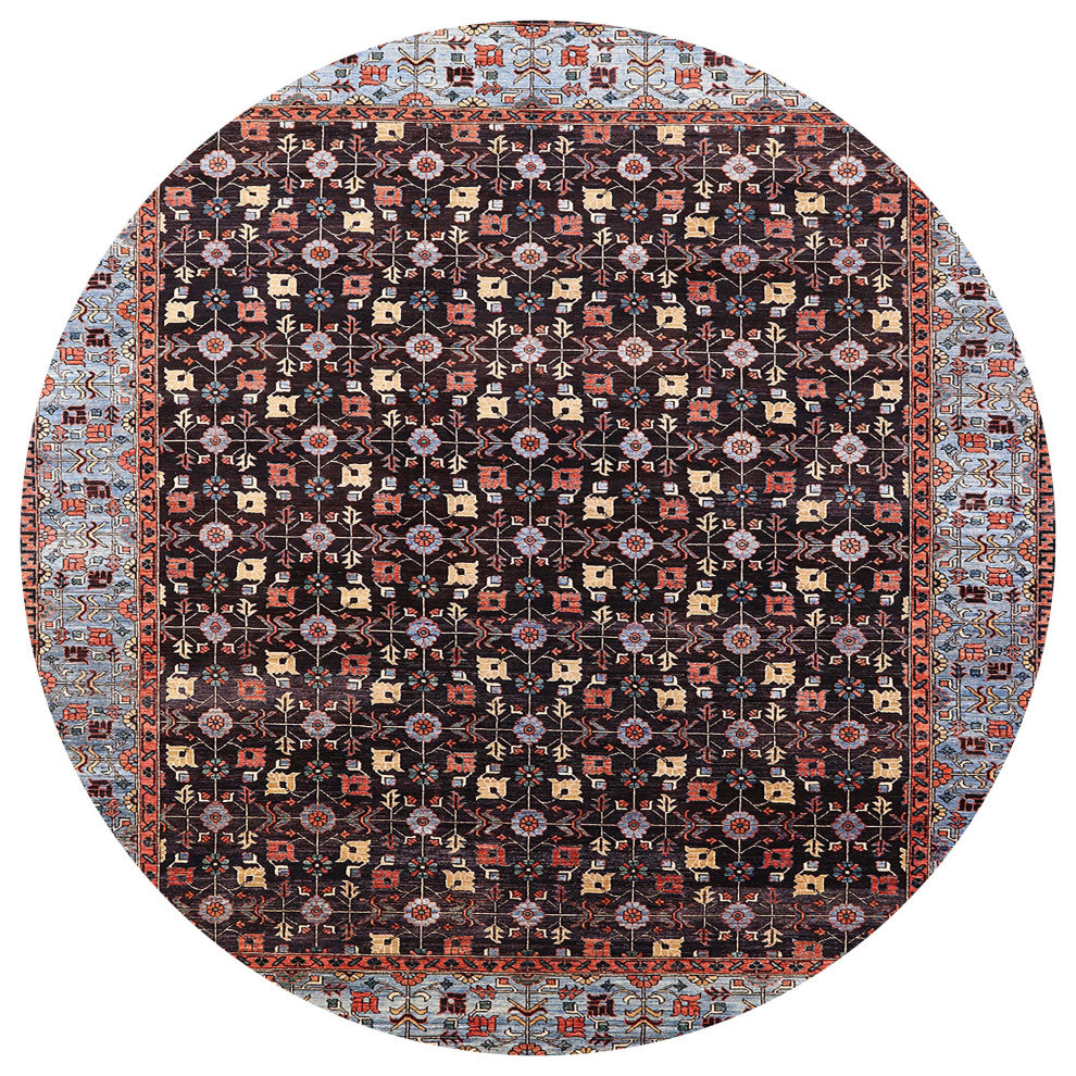 Ahgly Company Indoor Round Mid-Century Modern Area Rugs, 8' Round