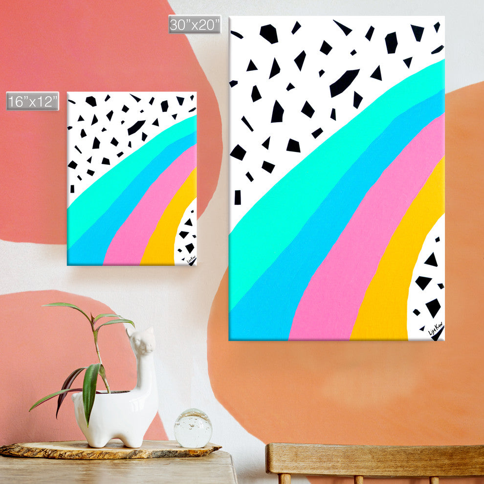 Somewhere Over the Rainbow Wrapped Canvas Kids Wall Art