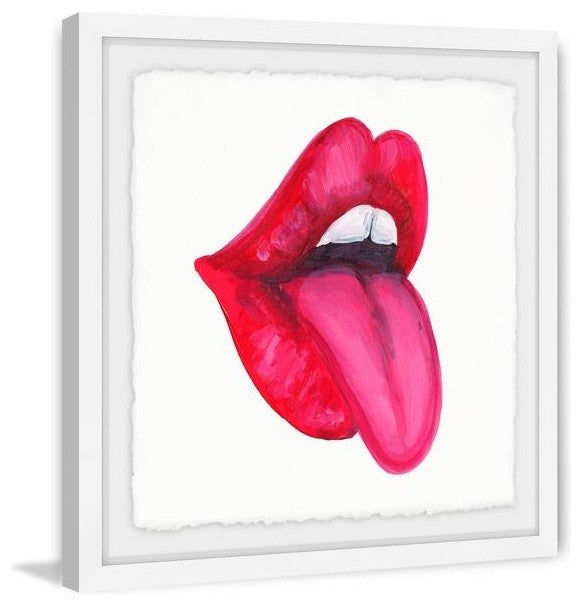 "Hi" Framed Painting Print, 18"x18"