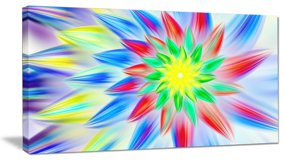 Dance of Multi Color Petals, Floral Canvas Art Print, 32"x16"