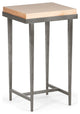 Wick Side Table, Natural Iron Finish, Maple Natural Accents