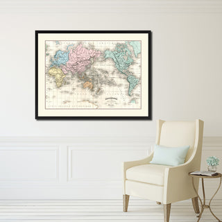 World Vintage Antique Map Wall Art, 16"x21"