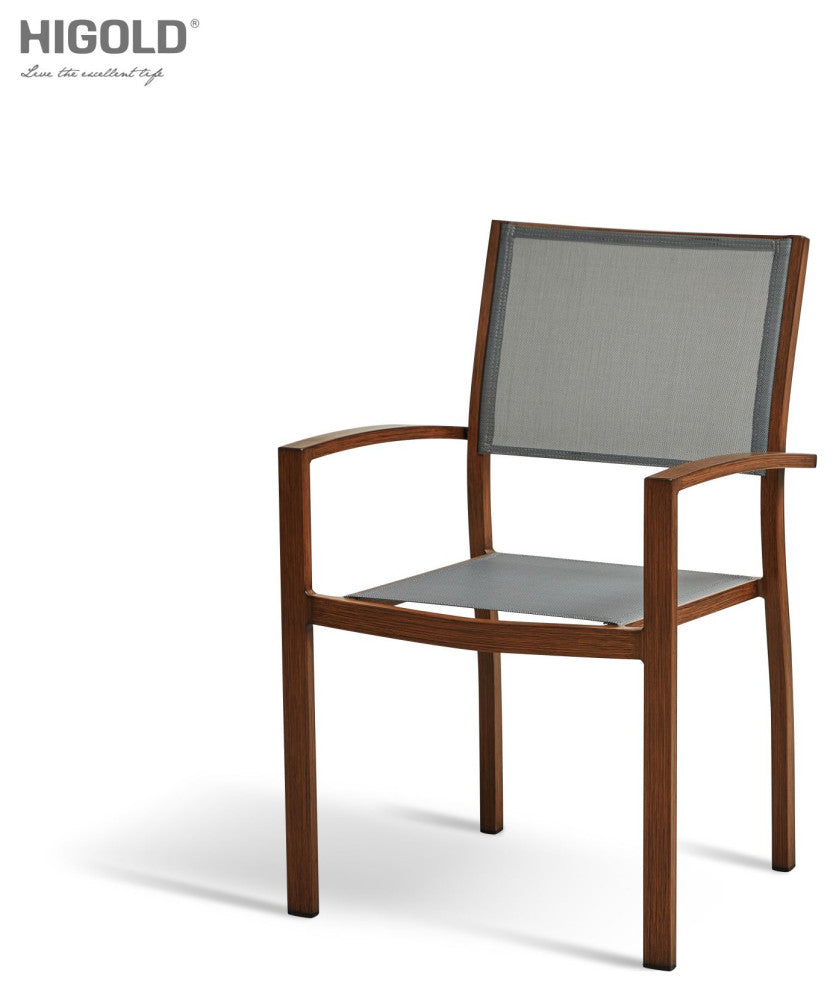 HIGOLD Carlo Outdoor Dining Chairs for 8 Persons, Aluminumï¼ˆSet of 8ï¼‰