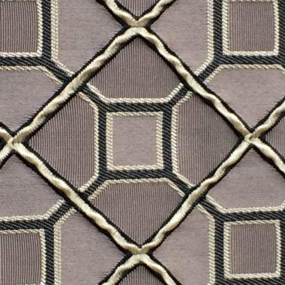 Grey and Black Tile Pattern Fabric By The Yard Curtain Fabric Upholstery Fabric