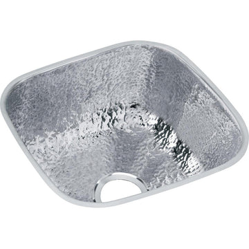Elkay SCUH1212SH ELKAY RESIDENTIAL1 Basin Undermount Bar Sink Hammered Mirror