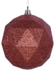 Vickerman M177388Dg 4.75" Copper Geometric Ball Ornament, 4 Per Bag