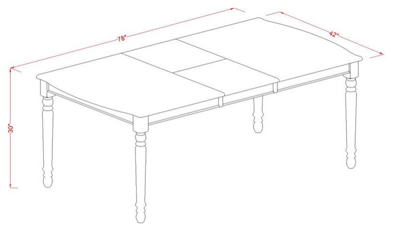 9-Piece 60/78" Table With 18" Leaf and 8 Parson Chair, Linen Fabric, Cream Color