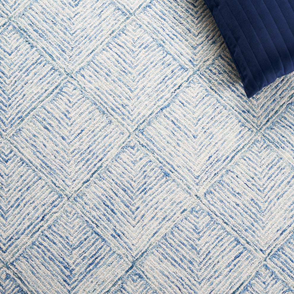 Safavieh Couture Abstract Collection, ABT428 Rug, Blue/Ivory, 6'x9'