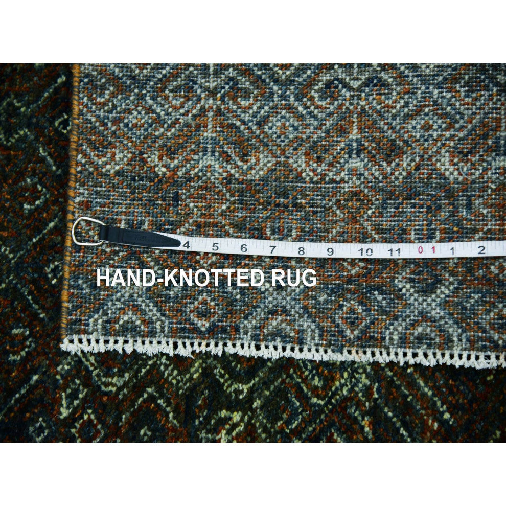Rust Brown Hand Knotted Kohinoor Herat Design 100% Wool Runner Rug 2'6"x12'