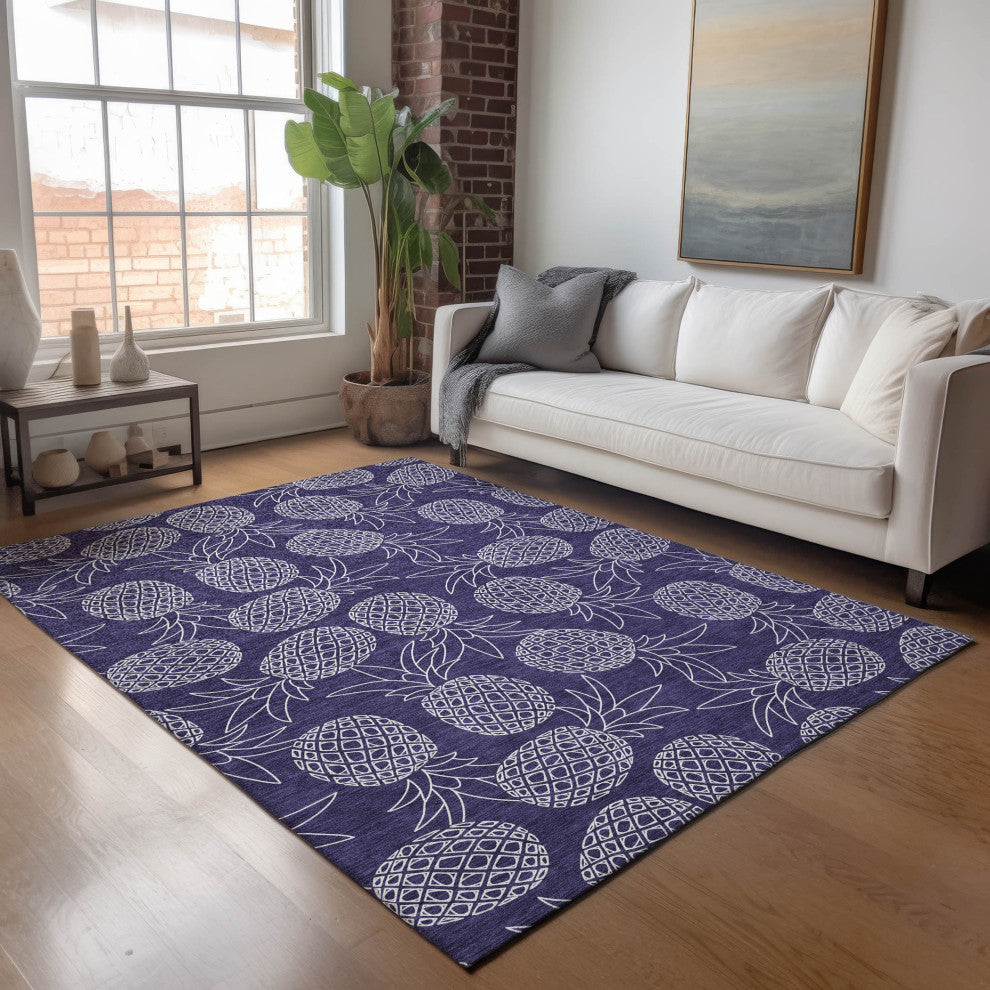 Addison Premium Washable Mayfield AMF161 blue 8' x 10' Rug