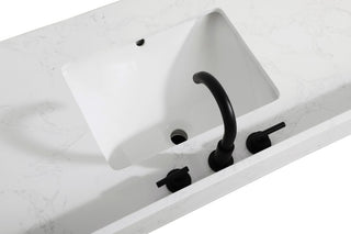 Home Living 48" Single Bathroom Vanity, Mocha Brown With Backsplash
