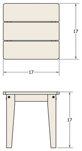 Adirondack Small Side Table, Cove Gray