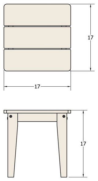 Adirondack Small Side Table, Cove Gray