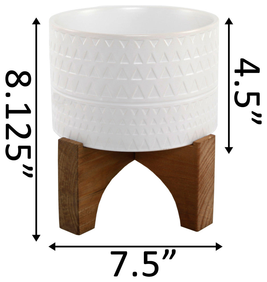7" Pharaoh Ceramic Planter On Stand