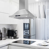5PC Kitchen Package with 30" Freestanding Gas Range & 30" Island Range Hood