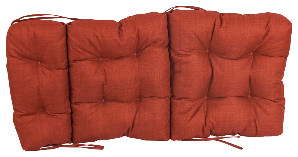 22-"x45" Spun Polyester Solid Outdoor Tufted Chair Cushion Orange