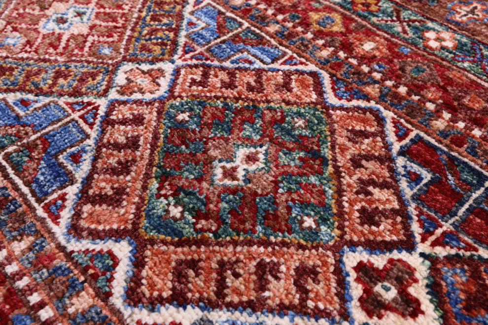 5' 7" X 7' 10" Super Kazak Khorjin Hand Knotted Rug - Q12926