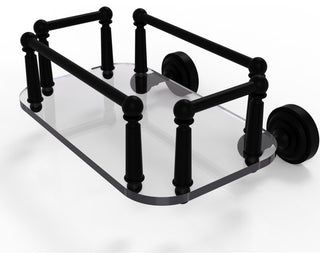 Dottingham Wall Mounted Glass Guest Towel Tray, Matte Black