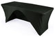 LA Linen Open Back Spandex Tablecloth, Black, 72"x30"x30"