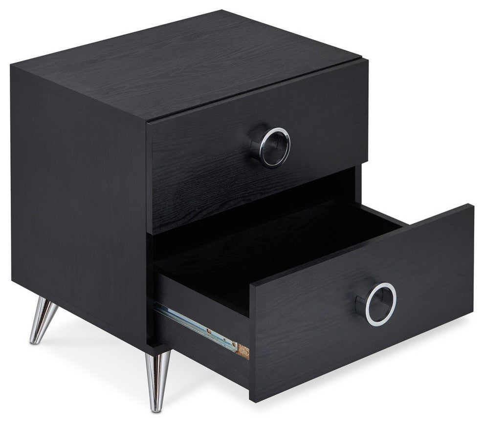 Acme Elms Nightstand, Black