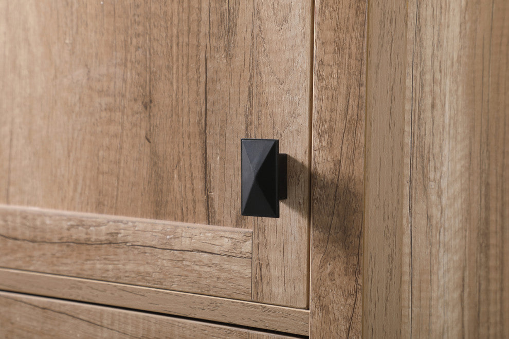 20" Wide Bathroom Linen Storage Freestanding Cabinet, Natural Oak