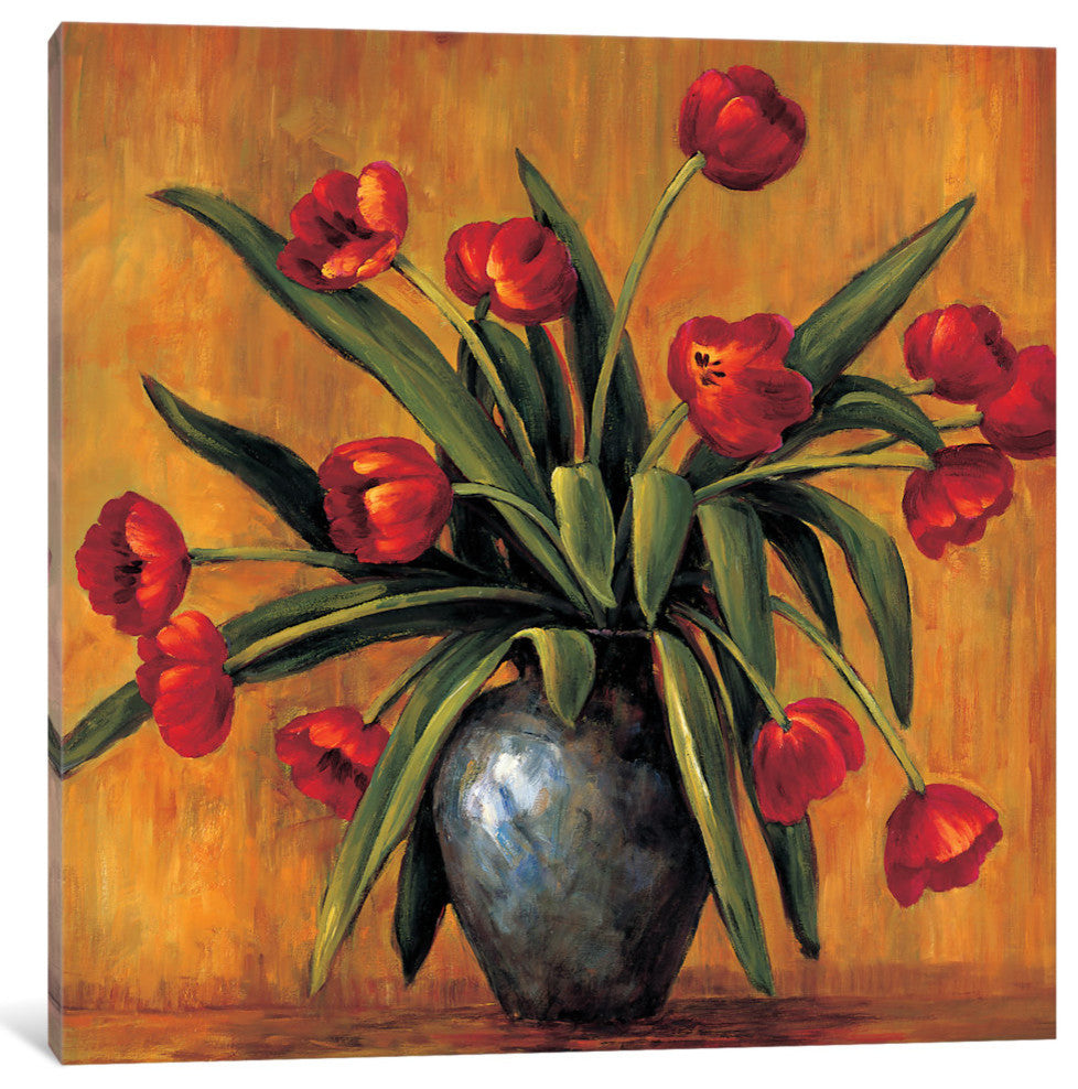 "Red Tulips" by Brian Francis, Canvas Print, 12"x12"