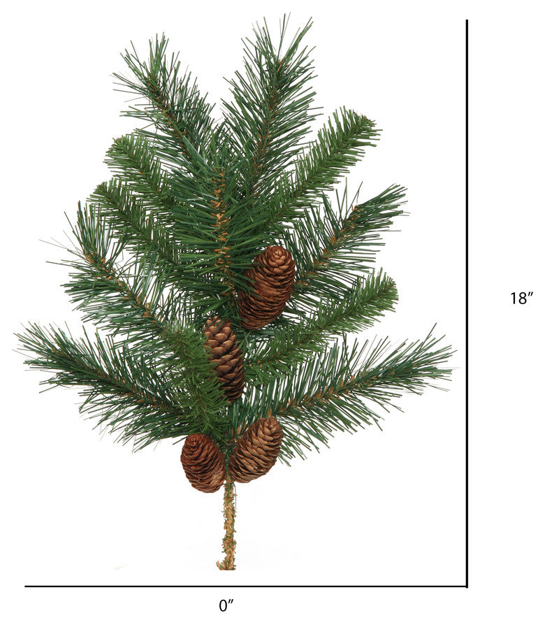 Vickerman A800902-6 18" Cheyenne Pine Artificial Christmas Spray