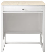 Athens 30" Makeup Counter, Glossy White, Eternal Marfil Top