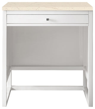Athens 30" Makeup Counter, Glossy White, Eternal Marfil Top