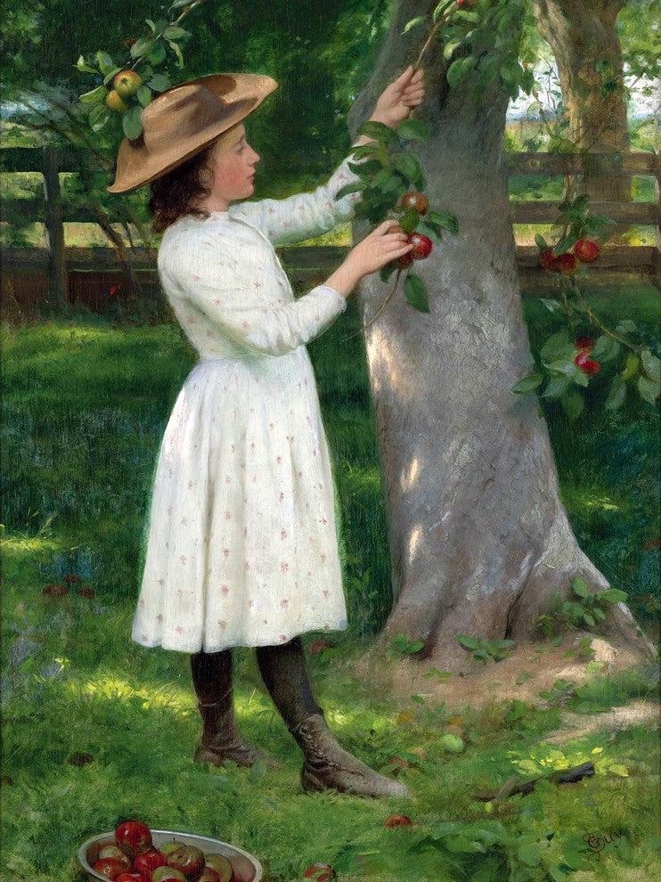 Tile Mural The Pick Of The Orchard By Seymour Joseph Guy, 6"x8", Matte