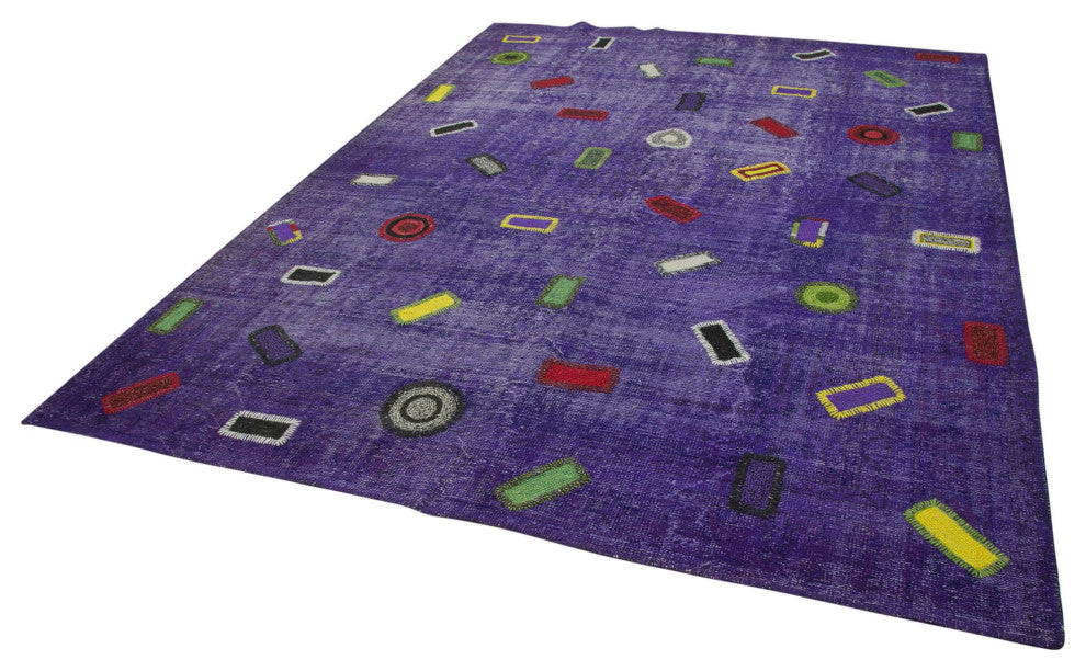 Rug N Carpet - Handmade Oriental 7' 10" x 10' 8" Decorative Patchwork Area Rug