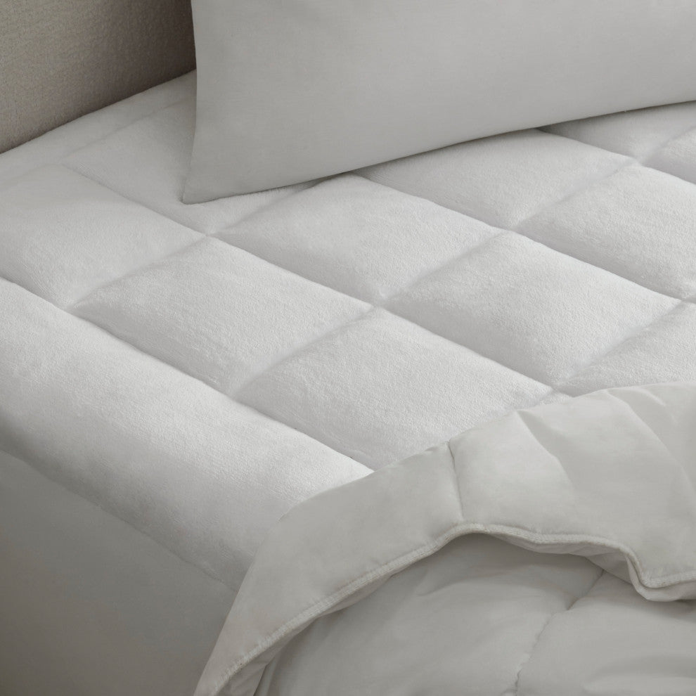 Madison Park Cloud Soft Overfilled Cloud Soft Waterproof Mattress Pad, Twin