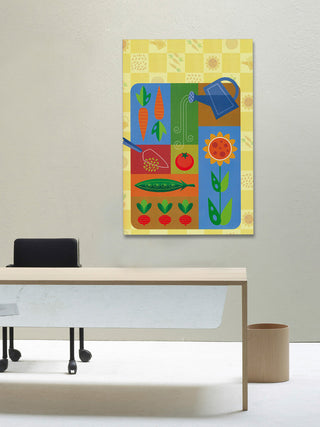 "Gardening" Painting Print on Canvas by Curtis