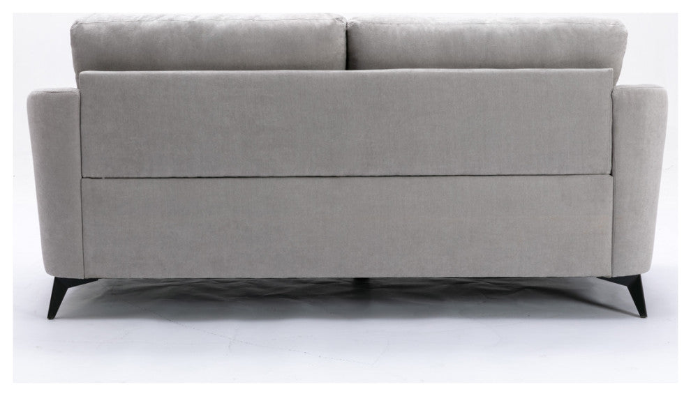 Callie Woven Fabric Sofa, Light Gray